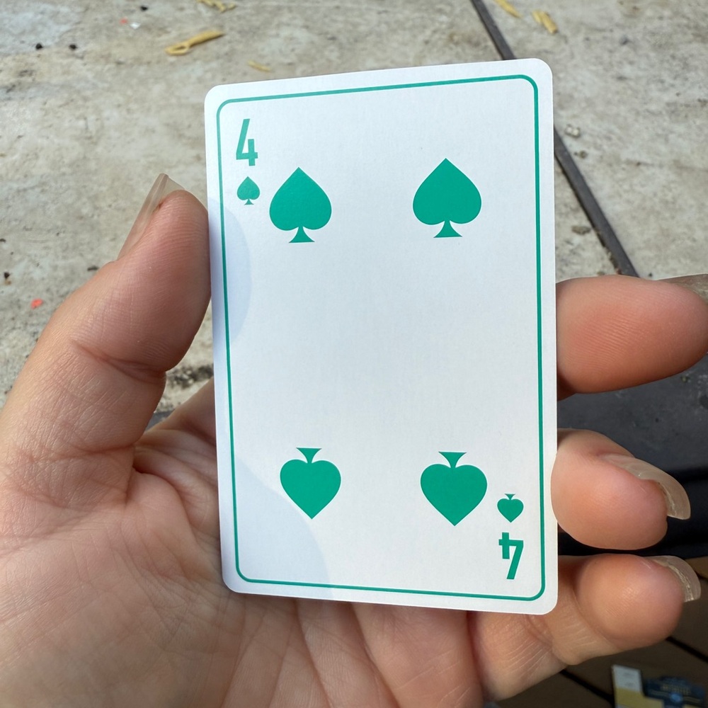 Dior Green/teal for of spades Playing Card